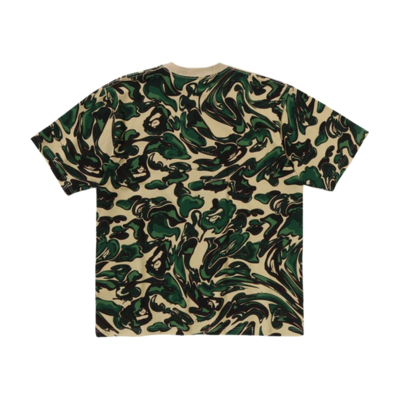 A Bathing Ape Marbling Camo One Point Relaxed Fit T-Shirt 'Green' 1K80-109-305-GRN