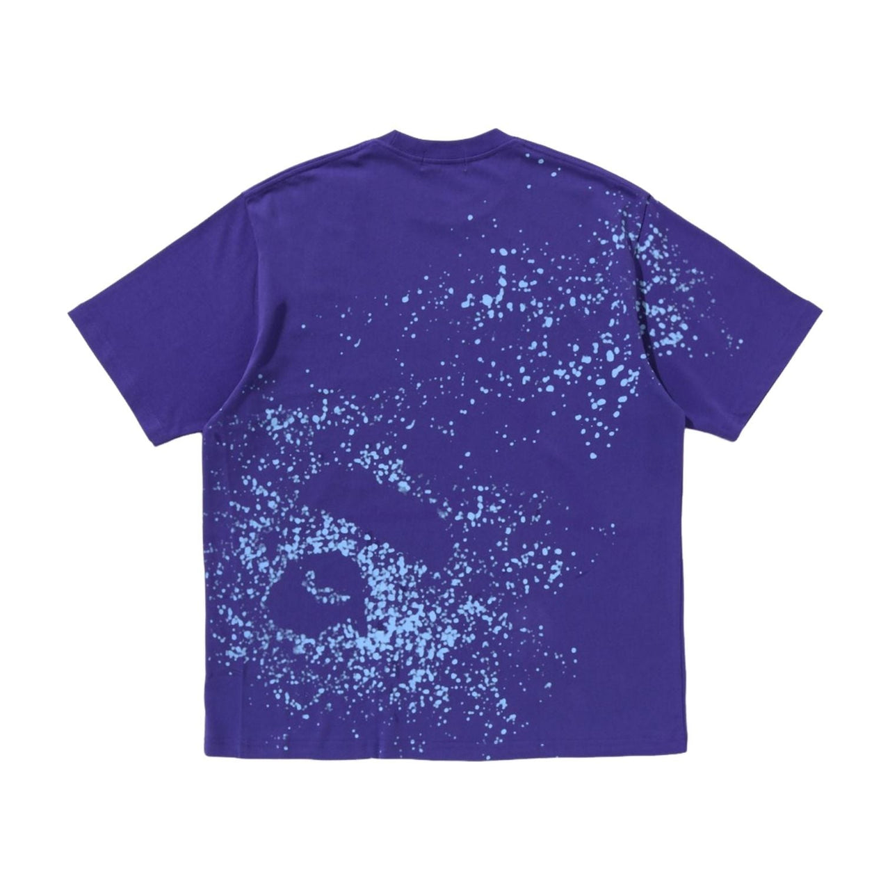 A Bathing Ape Spray Print Slogan Relaxed Fit T-Shirt 'Purple' 1K80-109-313-PUR