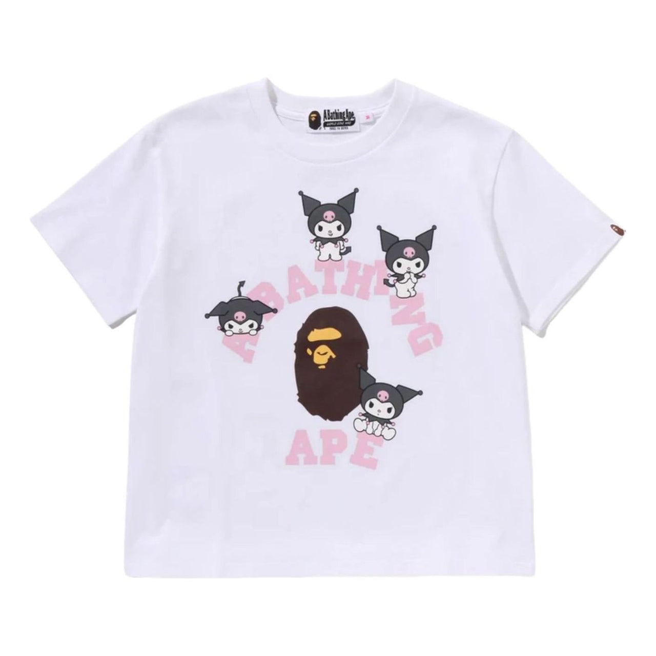 (PS) A BATHING APE x Kuromi College Mini T-Shirt 'White' 1M23-310-902-WHT