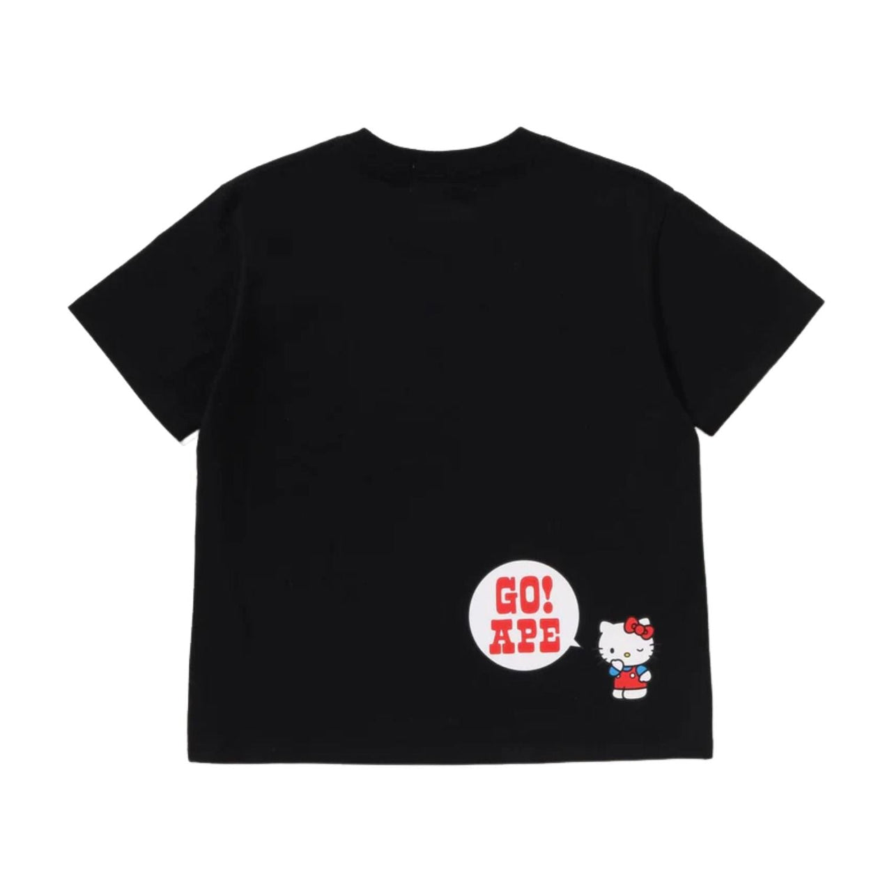 (WMNS) A BATHING APE x HELLO KITTY College Mini T-Shirt 'Black' 1M23-209-904-BLK