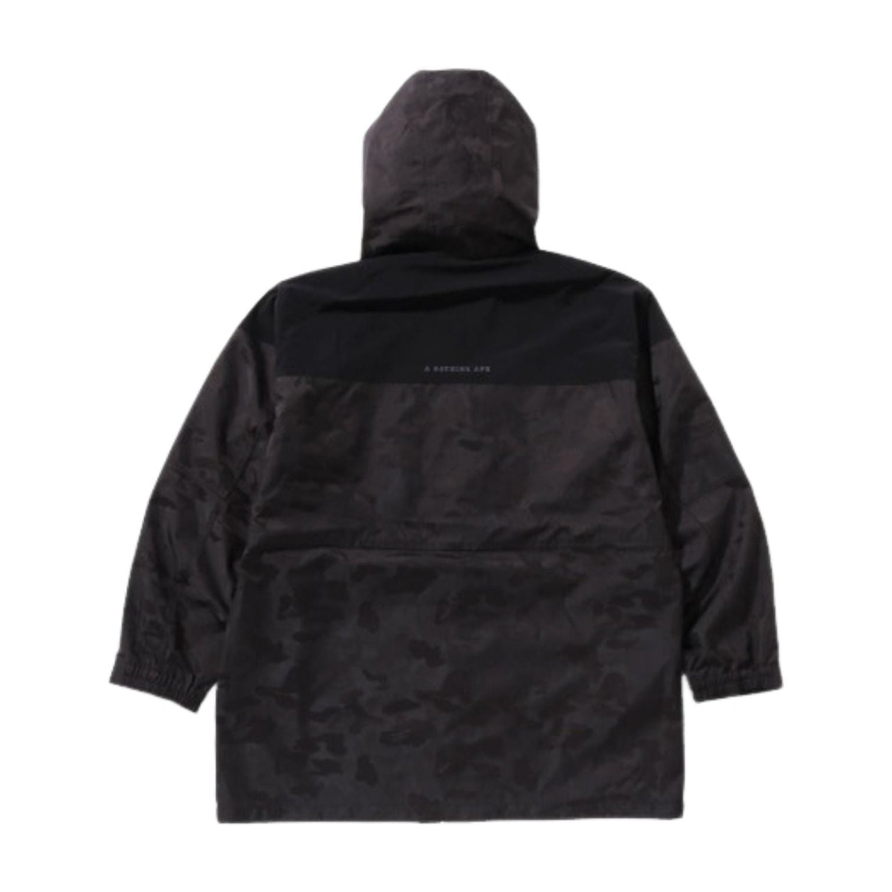 A Bathing Ape Solid Camo Jacquard Long Jacket 'Black' 1K80-140-011-BLK