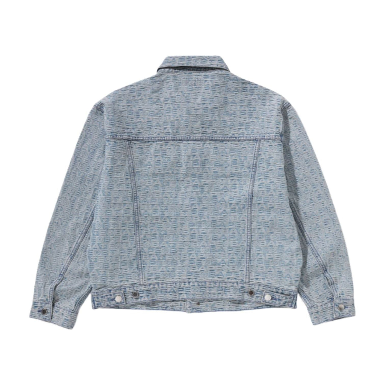 A Bathing Ape Lux Sport Pattern Jacquard Denim Trucker Jacket 'Light Indigo' 1K80-140-312-LIGHT-INDIGO