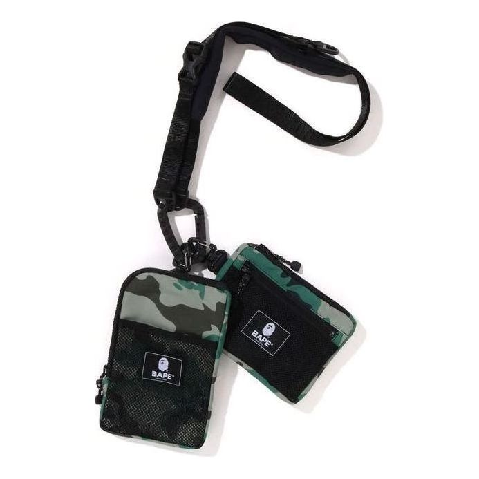 A Bathing Ape Woodland Camo Multi Body Bag 'Olivedrab' 1J30-190-009