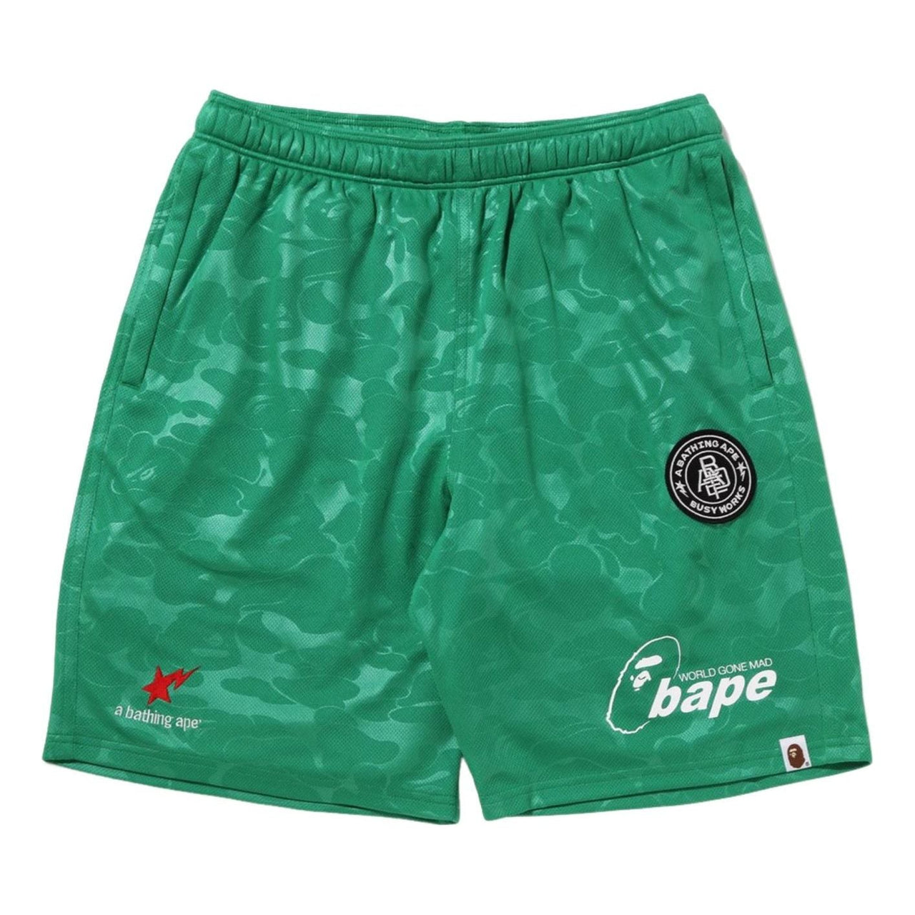 A Bathing Ape Soccer Game Shorts 'Green' 1I80-153-002-GRN