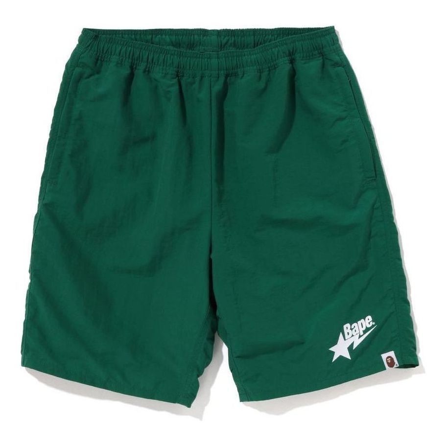A Bathing Ape BAPE STA Logo Beach Shorts 'Green' 1J30-153-024-GRN
