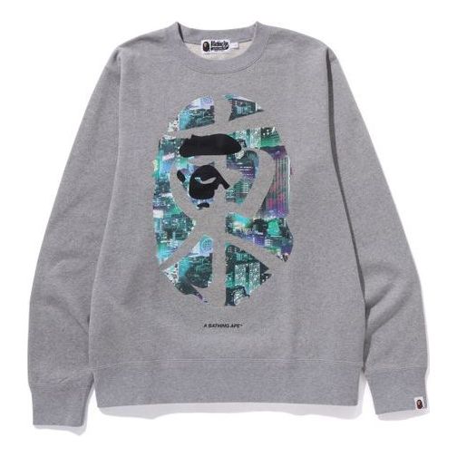 A Bathing Ape Neon Tokyo Crewneck T-Shirt 'Grey' 1J72-113-006-GRY