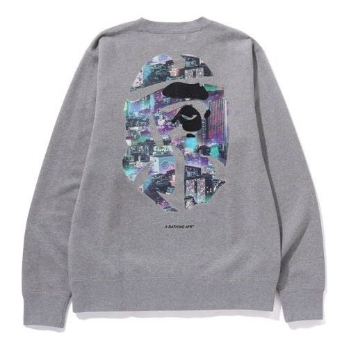 A Bathing Ape Neon Tokyo Crewneck T-Shirt 'Grey' 1J72-113-006-GRY
