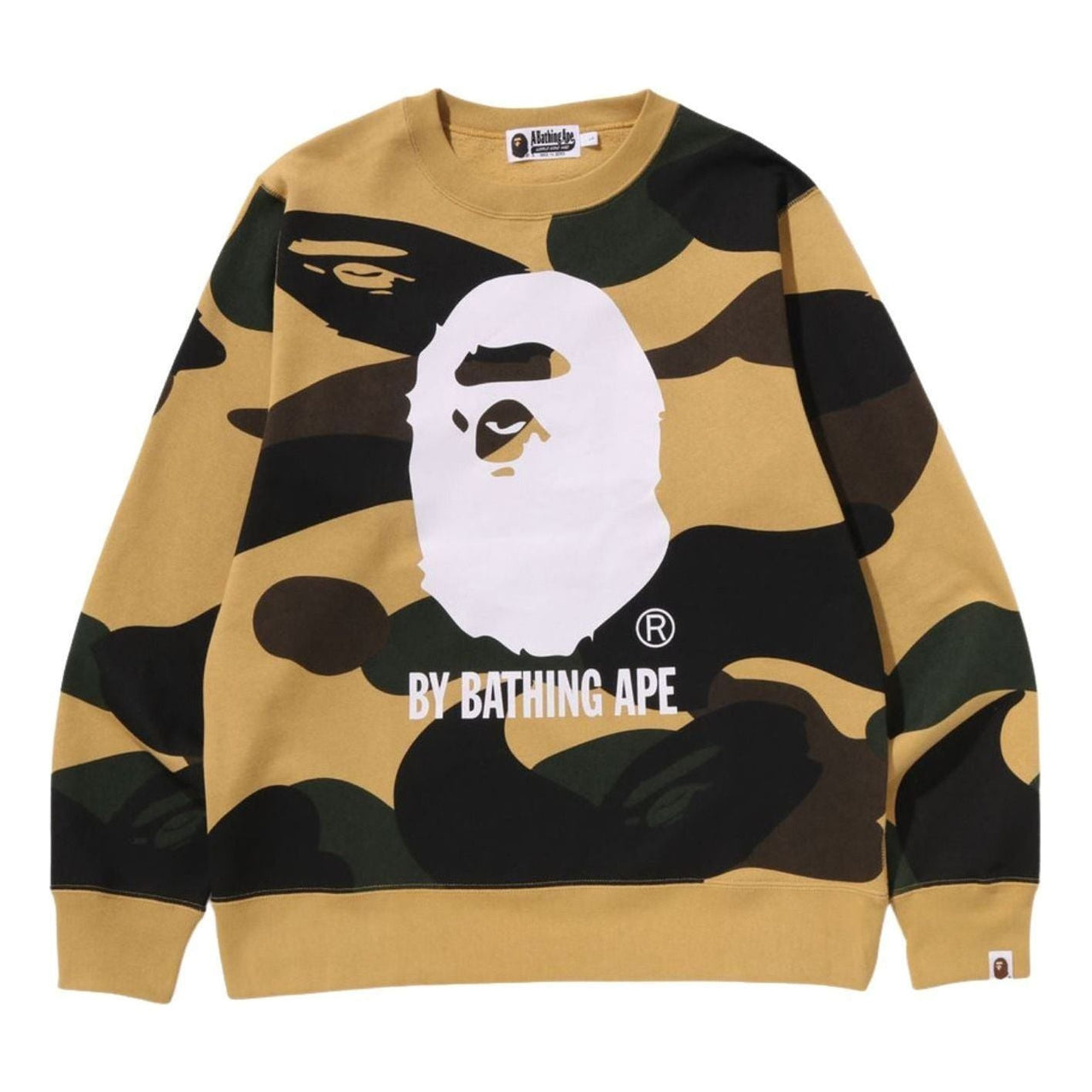 A Bathing Ape Giant 1St Camo By Bathing Ape Crewneck 'Yellow' 1L30-113-011-YEL