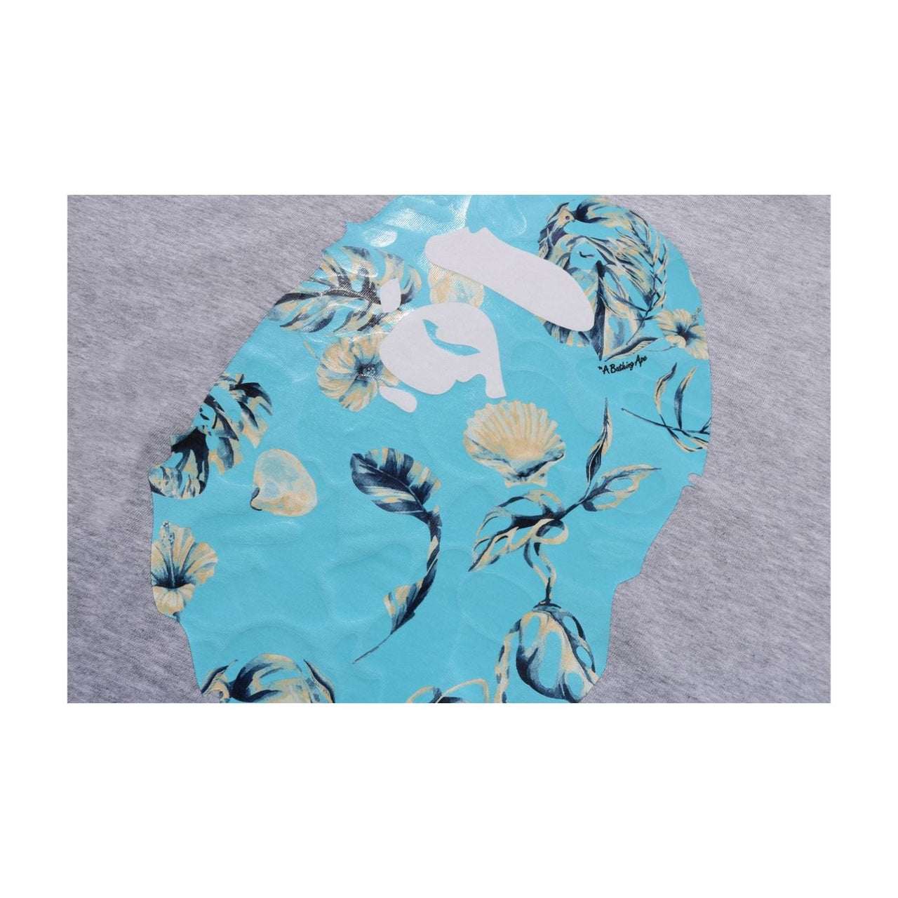 A Bathing Ape Vacation Pattern Ape Head Relaxed Fit T-Shirt 'Grey' 1L30-110-335-GRY