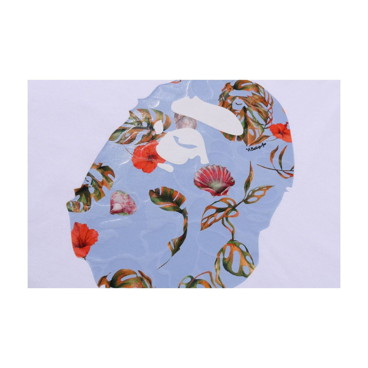 A Bathing Ape Vacation Pattern Ape Head Relaxed Fit T-Shirt 'White' 1L30-110-335-WHT