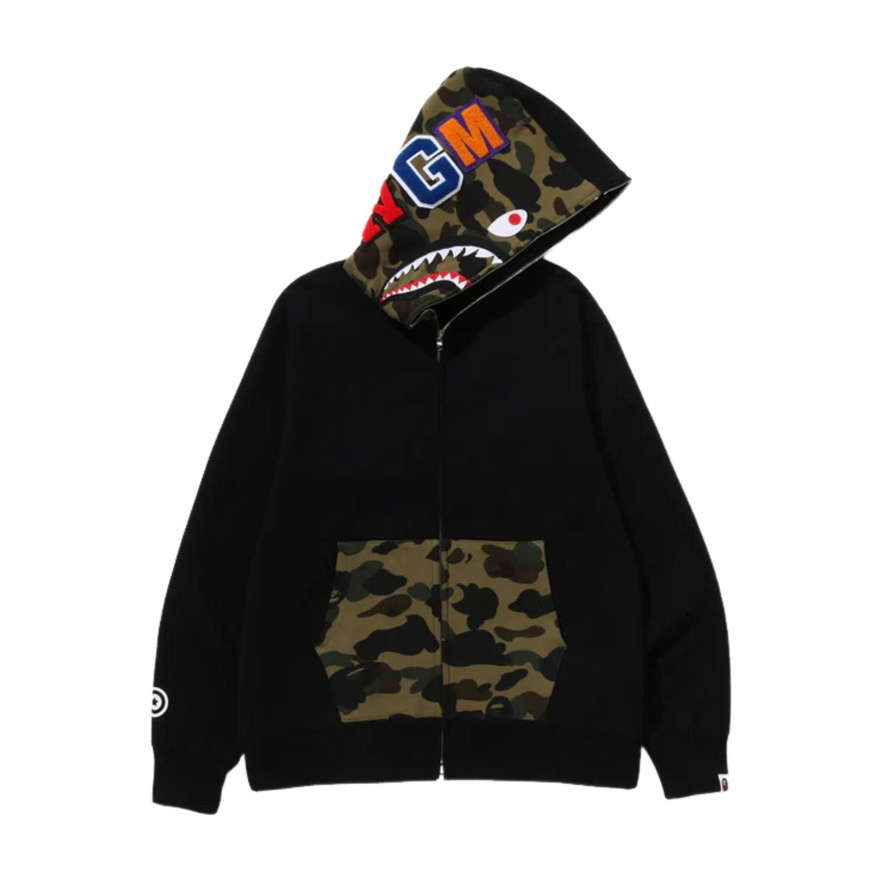 A Bathing Ape Shark Full Zip Hoodie 'Black' 1L70-115-005-BLK