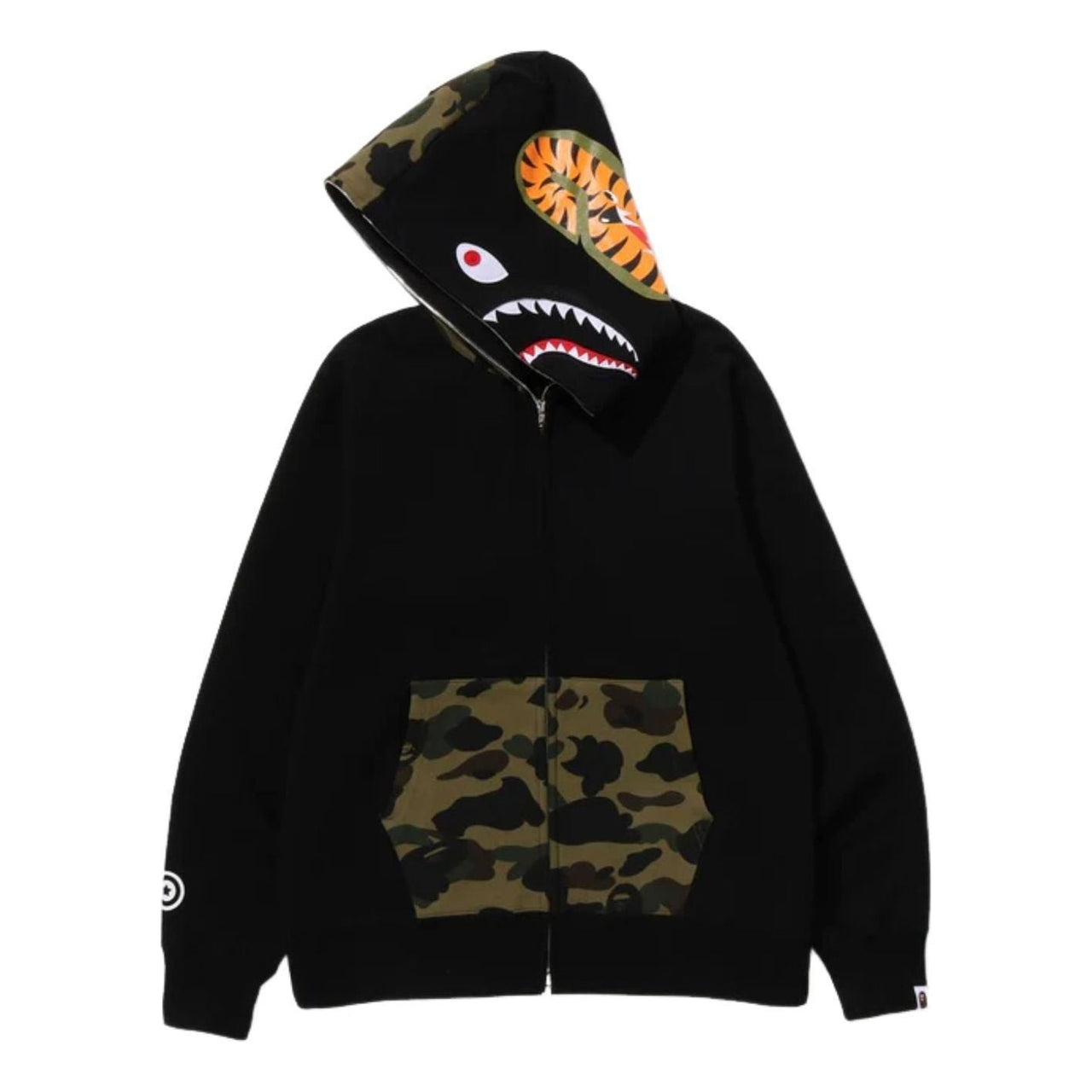 A Bathing Ape Shark Full Zip Hoodie 'Black' 1L70-115-005-BLK