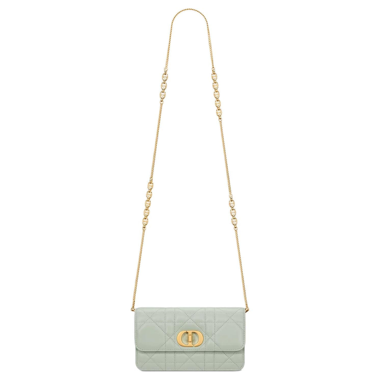 DIOR Sheepskin Shoulder Bag Women's Bright Green