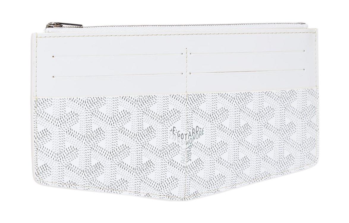 GOYARD Insert Louise Canvas With Leather Wallet Unisex White