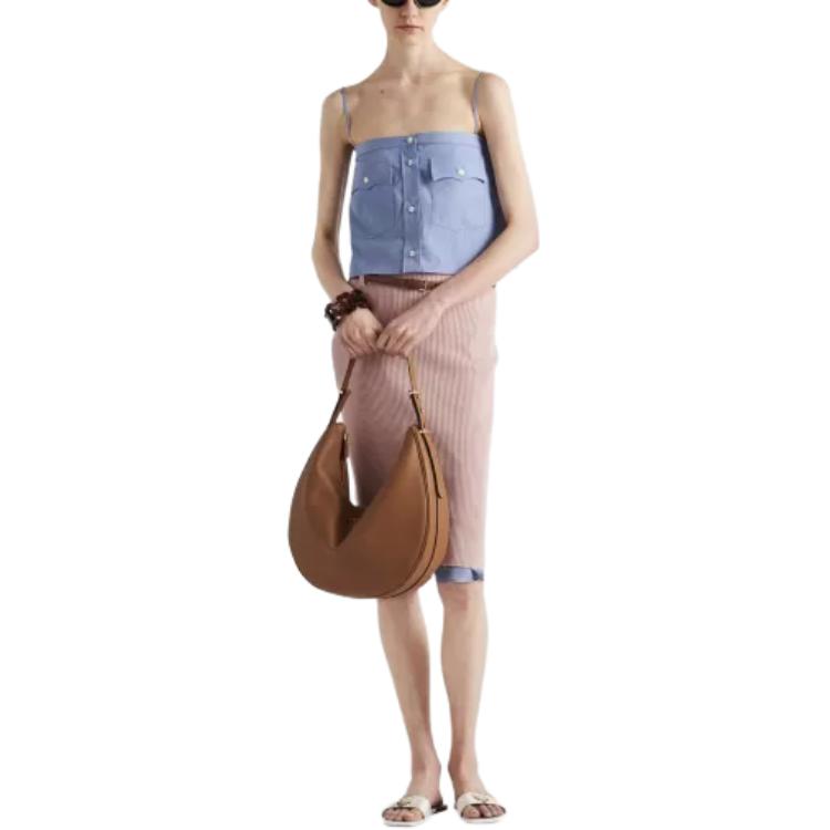 PRADA Crop Tops Women's Light Blue