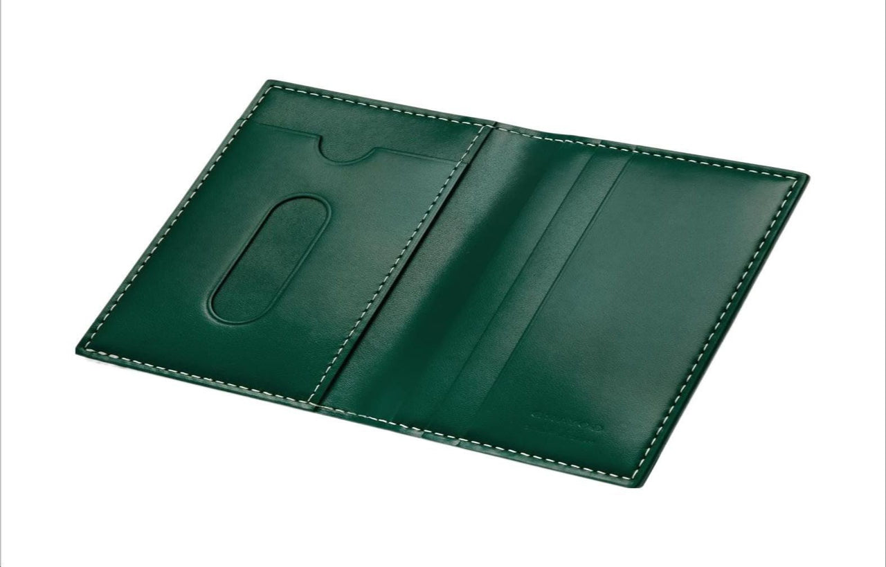 GOYARD SAINT-MARC Canvas With Leather Card Holder Unisex Green