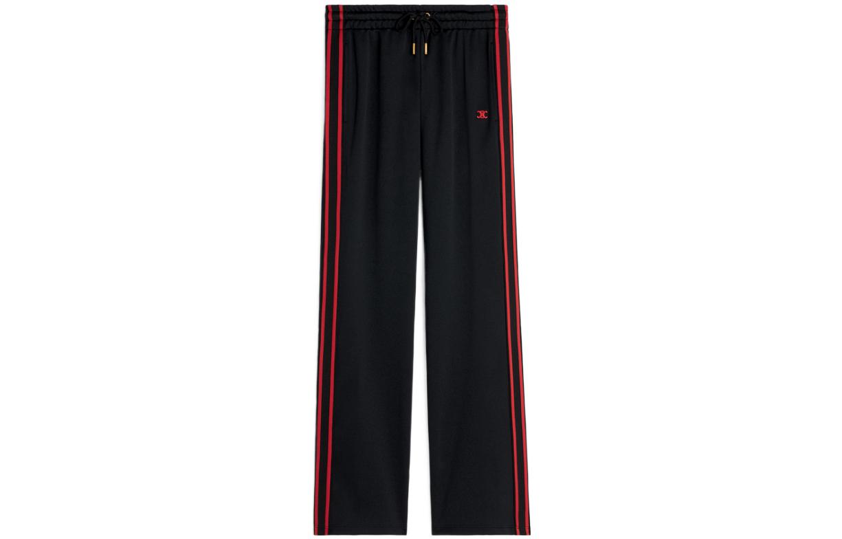 CELINE FW22 Knitted Sports Pants Women's Black Red