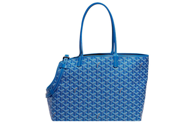 GOYARD Chien Gris Canvas With Calfskin Pet Bag Merch Unisex Sky Blue