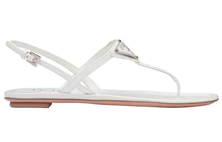PRADA Cross Strap Sandals 'White' Women's