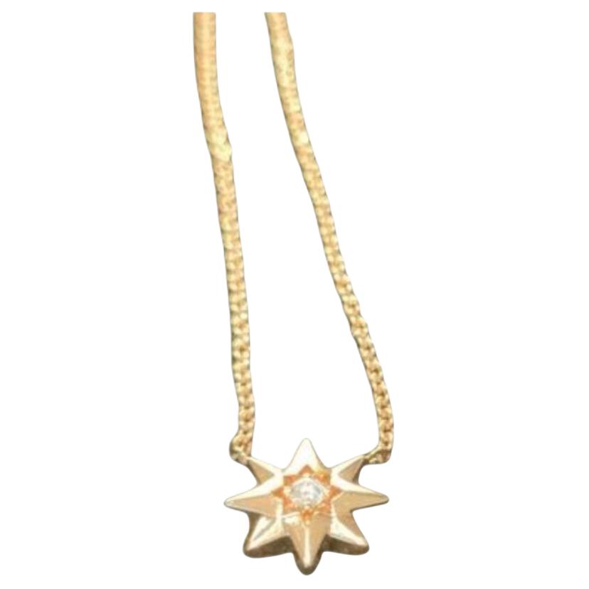 DIOR Diamond Necklaces Women's Gold