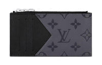 LOUIS VUITTON Coin Card Holder Monogram Eclipse Reverse Gray