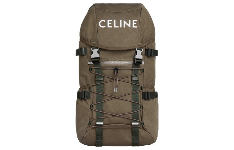 CELINE Cotton Backpack Men's Khaki