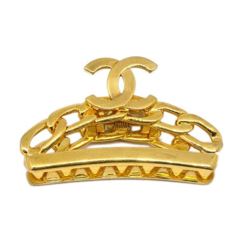 CHANEL 1998 Cc Chain-link Hair Clip