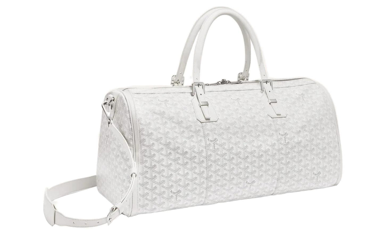 GOYARD Cow Leather Bag Straps Medium Size Unisex White