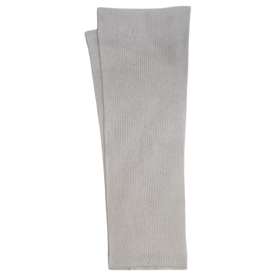 LOUIS VUITTON Knitted Fabric Knit Scarves Unisex White