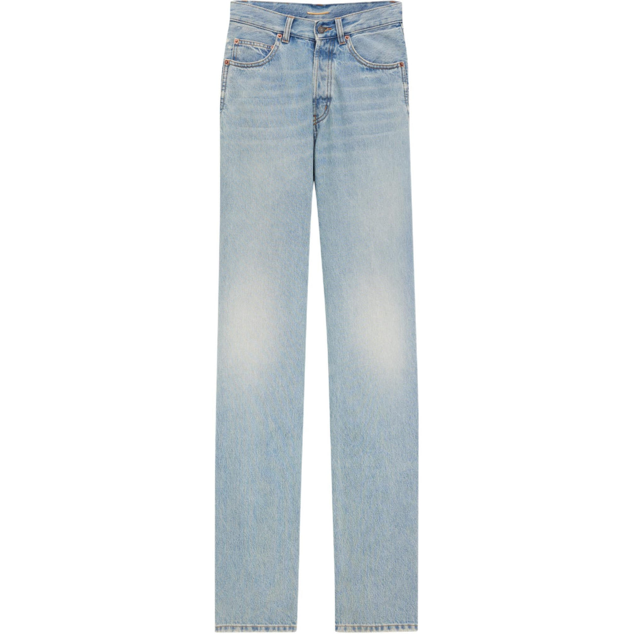 SAINT LAURENT V Waist Long Baggy Jeans