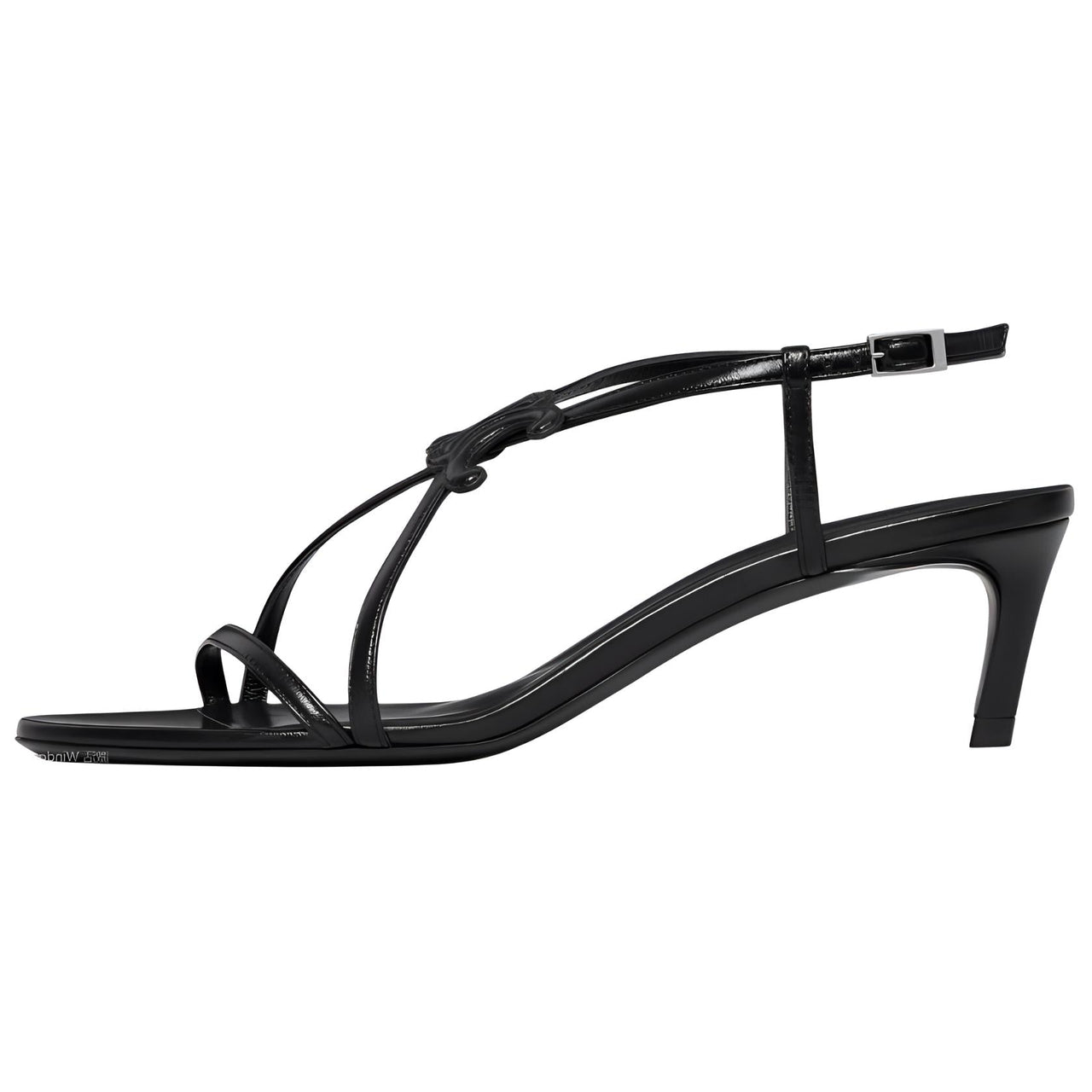 CELINE Cuir Triomphe Fashion Sandal 5cm Women's Black