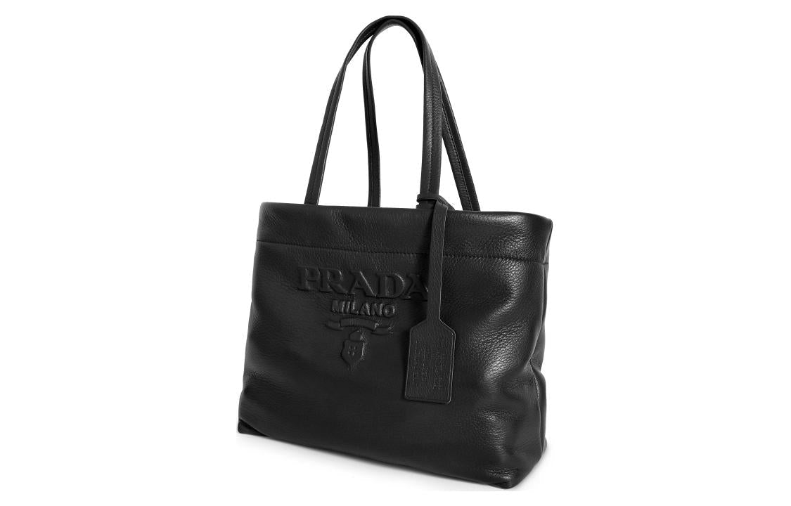 PRADA Deerskin One Shoulder Handbags Women's Black