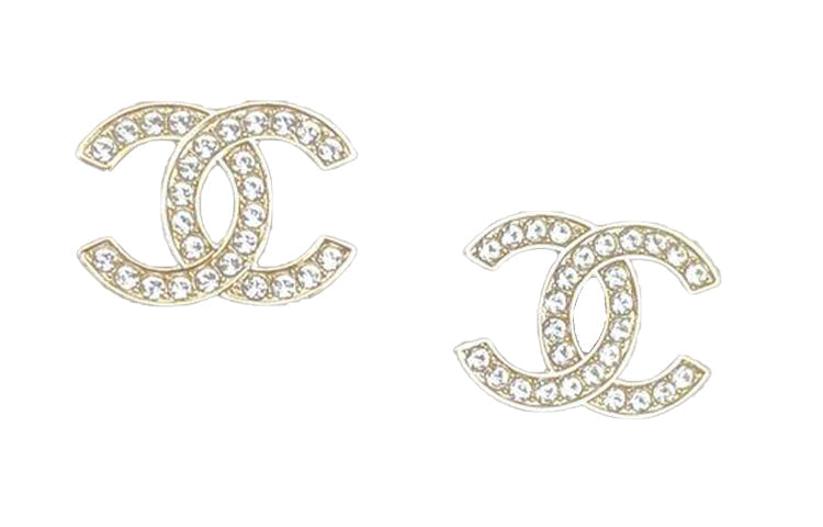 CHANEL 1980 1990 Cc Rhinestone embellished Brooch