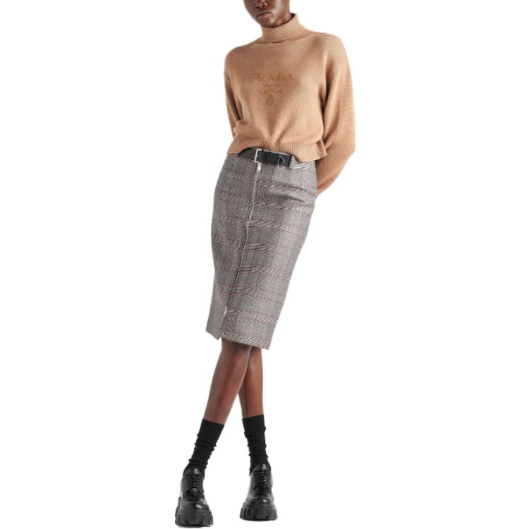 PRADA Casual Long Skirts Women's Gray
