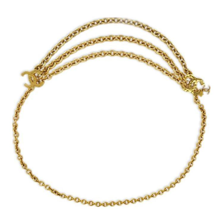 CHANEL 1990 2000 Double Cc Multi chain Belt
