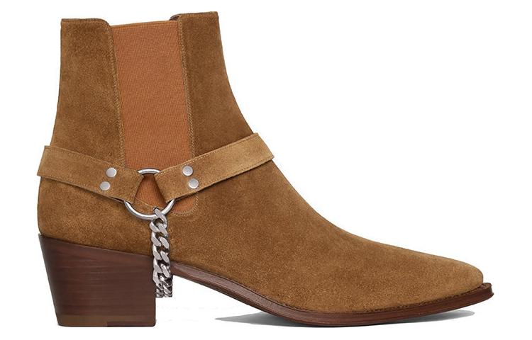 CELINE Biker Short Chelsea Boots Men's Brown