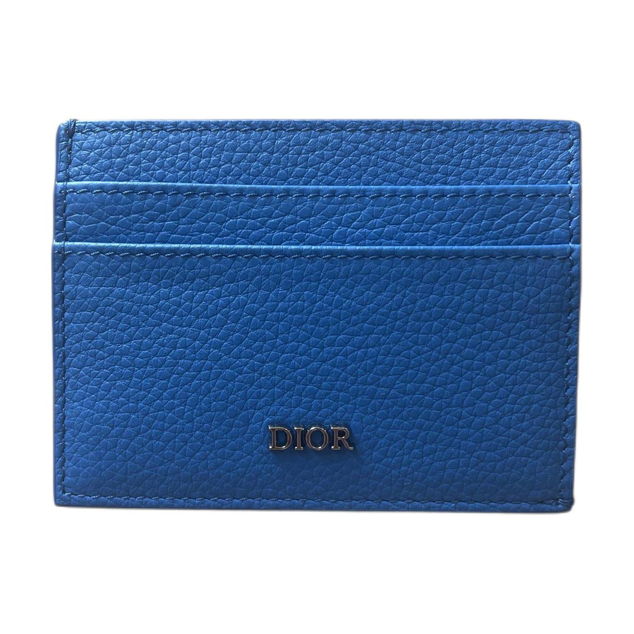 DIOR Grained Calfskin Card Holder Card Holder Men's Blue