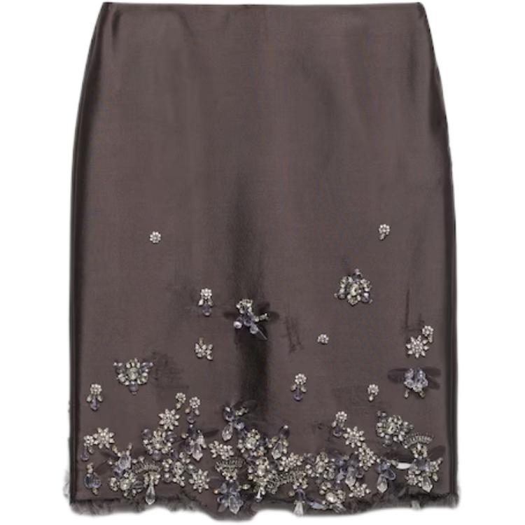 PRADA Casual Short Skirts Women's Gray