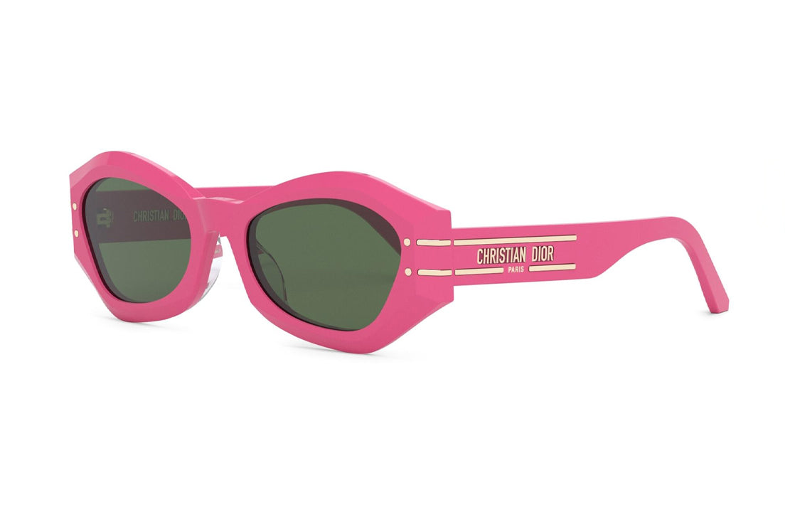DIOR Acetate Irregular Shape Sunglasses Women's Rose Red