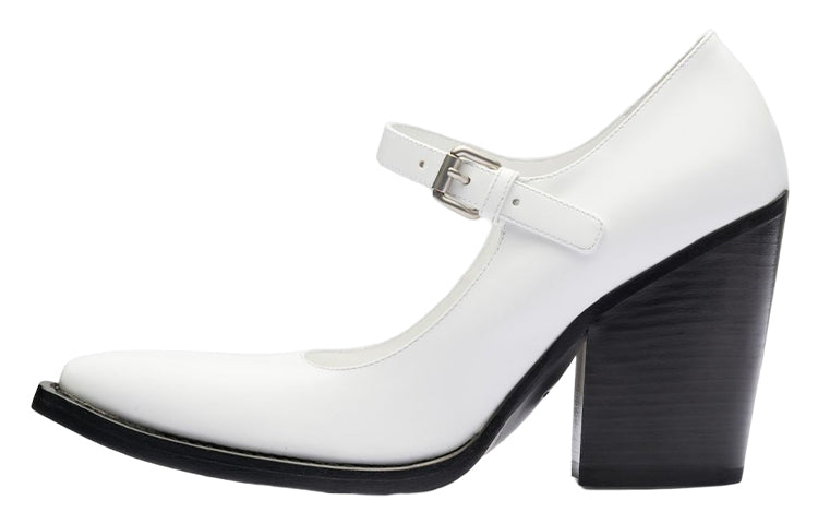 PRADA Chunky Heel High Heels Women's White