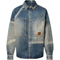 LOUIS VUITTON Sunfaded Effect Denim Long-Sleeved Shirt