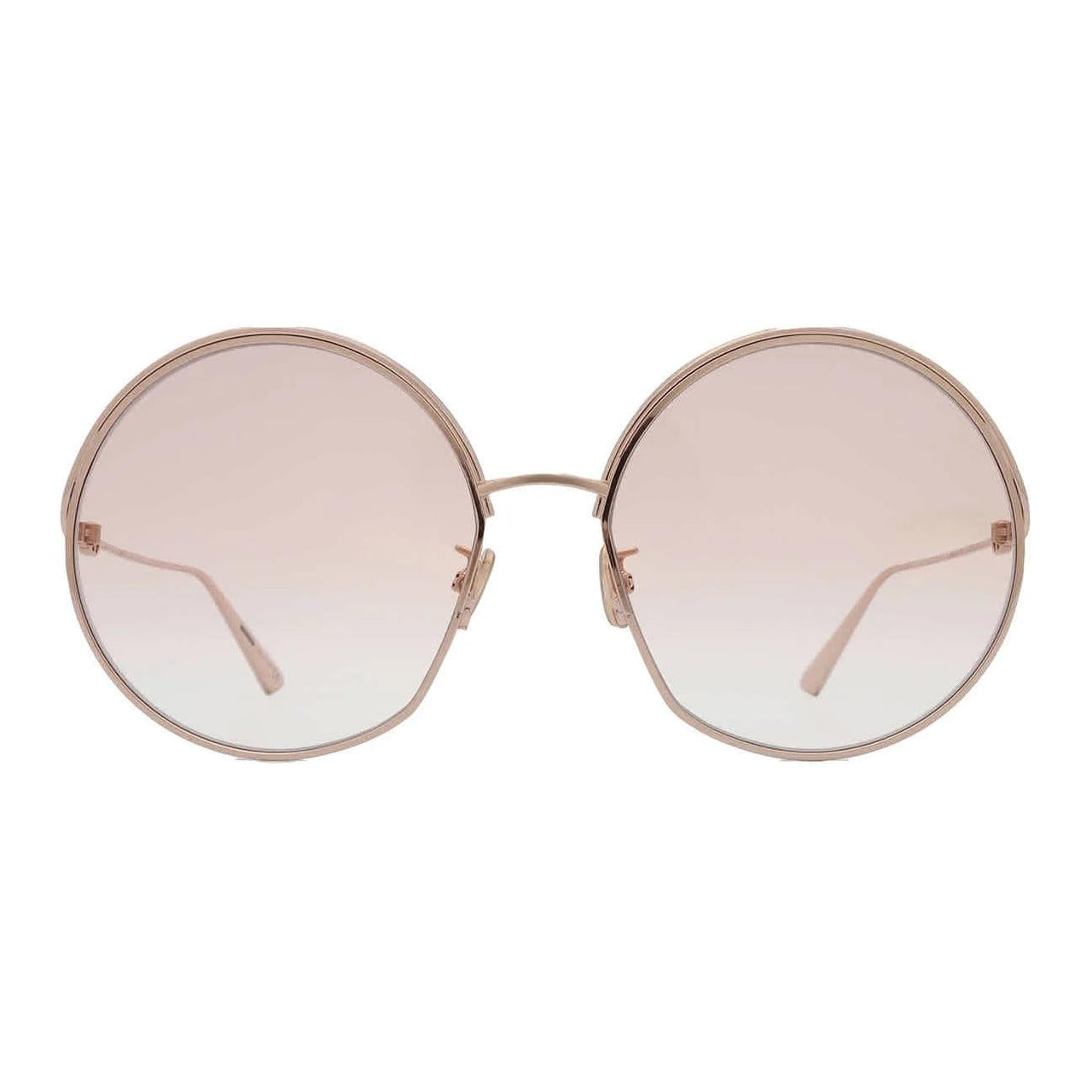 DIOR Metal Round Sunglasses Women's Rose Gold
