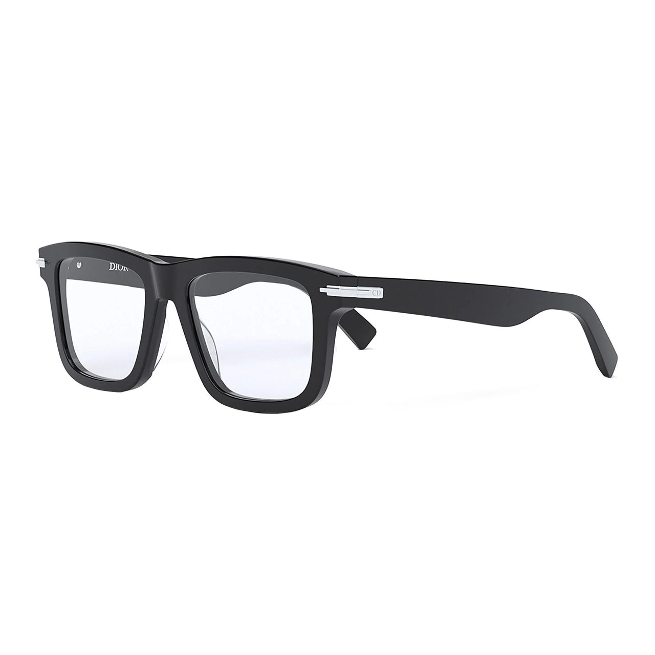 DIOR Acetate Rectangular Eyeglass Frames Unisex Black