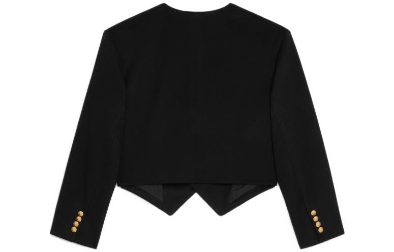 CELINE Cropped Coats Women's Black