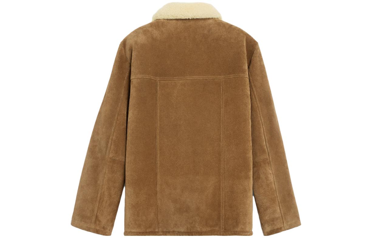 CELINE FW23 Leather Jacket Men's Beige Yellow