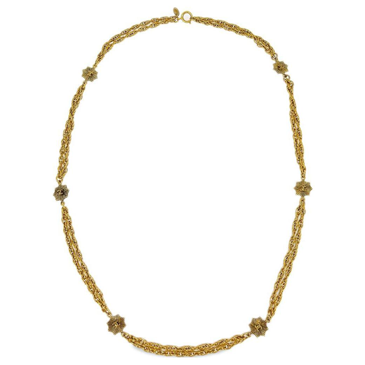 CHANEL 1984 Cc Wheat-chain Necklace