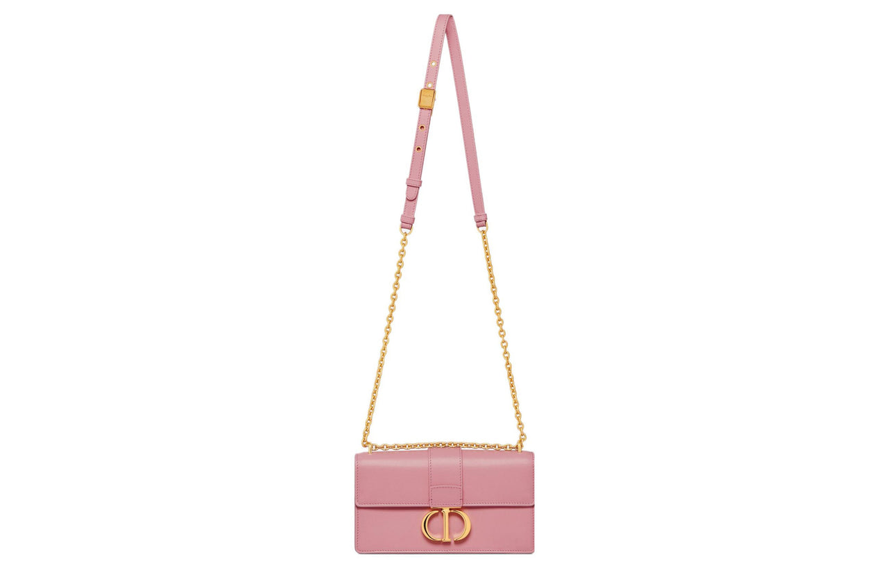 DIOR 30 Montaigne Cow Leather Shoulder Bag Crossbody Bag Regular Women's Peach Pink