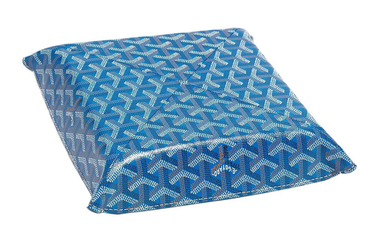 GOYARD Fourre Tout Canvas With Suede Calfskin Dog Tooth Storage Bag Unisex Blue