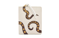 LOEWE Cow Leather Card Holder Wallet Women's White