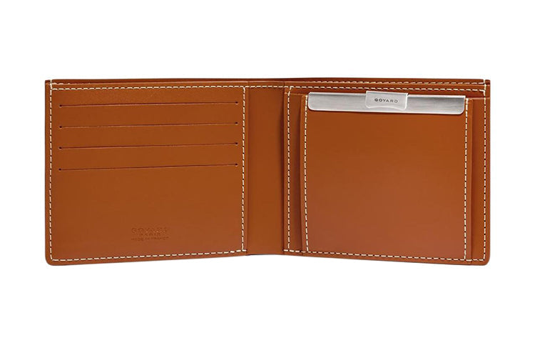 GOYARD SAINT-FLORENTIN Canvas With Leather Wallet Unisex Brown